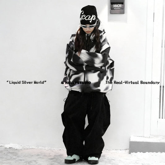 Liquid Future – Y2K Metal Liquid Snow Jacket from Hellystudio