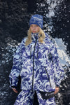 HELLYSTUDIO Blue and White Porcelain Style Ski Shell Jacket —— Uisex