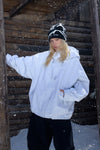 HELLYSTUDIO Professional White Baggy Snow Jacket 1.0 —— Unisex