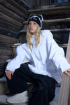 HELLYSTUDIO Professional White Baggy Snow Jacket 1.0 —— Unisex