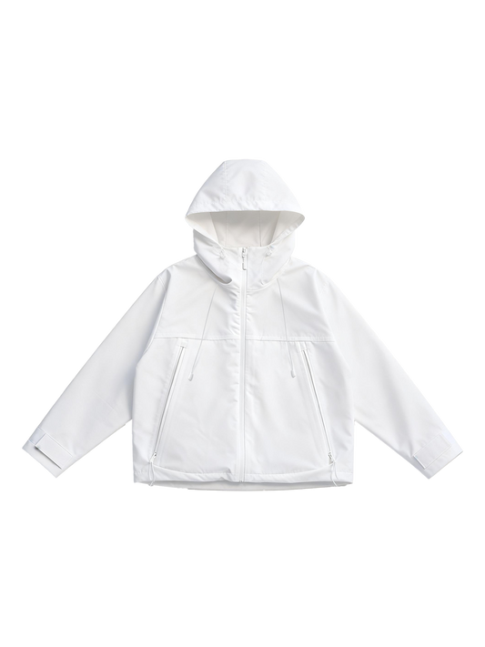 HELLYSTUDIO Professional White Baggy Snow Jacket 2.0 —— Unisex