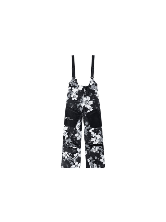 HELLYSTUDIO Printed Flower 3L Professional Ski Trousers Baggy —— Unisex
