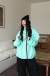 Hellystudio Futuristic Sky Blue Baggy Snow Jacket——Unisex