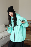 Hellystudio Futuristic Sky Blue Baggy Snow Jacket——Unisex