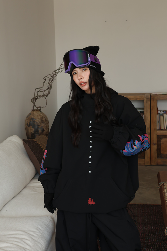 Hellystudio Dragon Pattern Pro Snow Pullover - Unisex