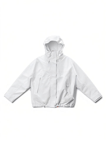 HELLYSTUDIO Professional White Baggy Snow Jacket 1.0 —— Unisex
