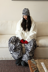 Hellystudio Zebra Print Baggy Waterproof Snow Pants Unisex