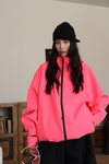 Hellystudio Cyber Neon Pink Baggy Snow Jacket——Unisex
