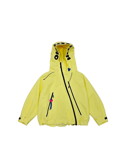HELLYSTUDIO Creamy white and yellow 3L Snow Jacket - Unisex