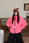 Hellystudio Cyber Neon Pink Baggy Snow Jacket——Unisex