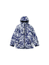 HELLYSTUDIO Blue and White Porcelain Style Ski Shell Jacket —— Uisex