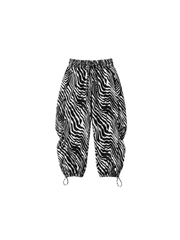 Hellystudio Zebra Print Baggy Waterproof Snow Pants Unisex