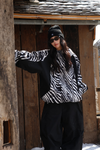 Hellystudio Zebra Print Color Block Snowboard Jacket – Unisex