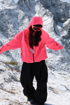 Hellystudio Cyber Neon Pink Baggy Snow Jacket——Unisex