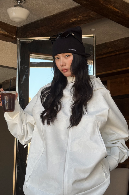 Hellystudio Leaf Pattern Waterproof Ski Jacket —— Unisex