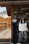 Hellystudio Zebra Print Baggy Waterproof Snow Pants Unisex