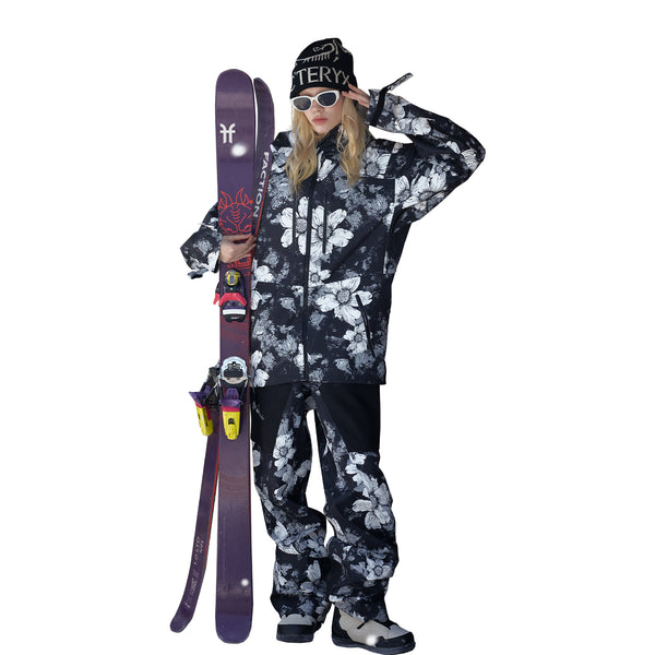 HELLYSTUDIO Original Flower Series Professional Hard Shell Snow Suit