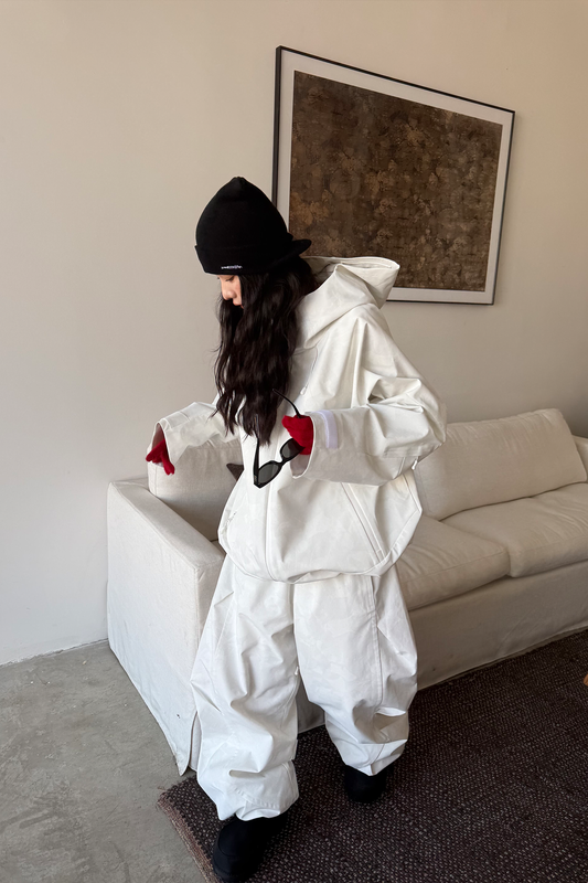Hellystudio Leaf Pattern Baggy Snow Pants Unisex