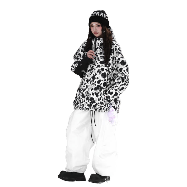 HELLYSTUDIO original ink leopard print snow suit