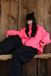 Hellystudio Cyber Neon Pink Baggy Snow Jacket——Unisex