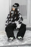 HELLYSTUDIO Y2K Metal Liquid Snow Jacket