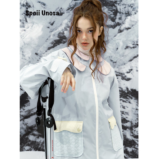 Spoii Unosa HELLYSTUDIO Blue Splicing Ski Jacket - Women's