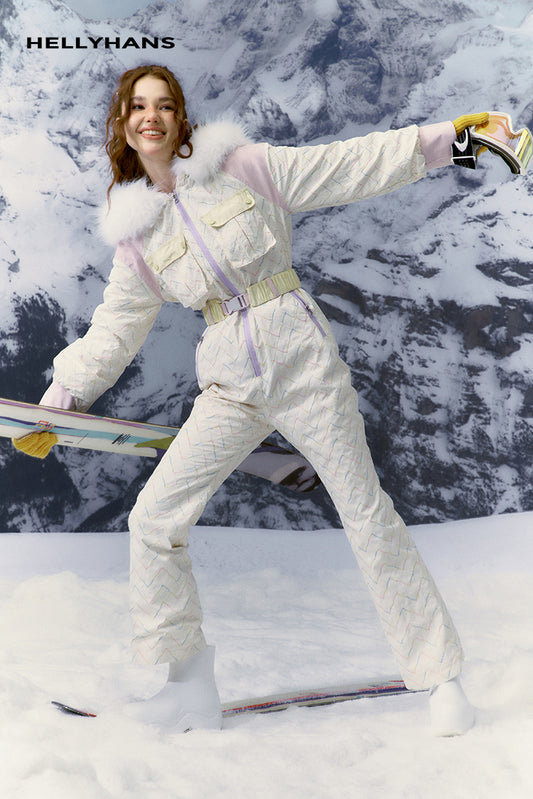 Spoii Unosa HELLYSTUDIO Macaron 3L Colorblock Ski Bodysuit - Women's