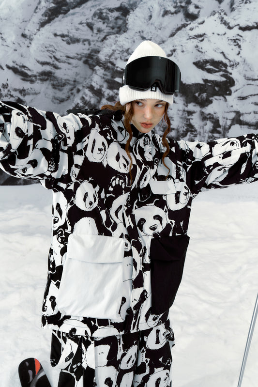 HELLYSTUDIO Panda Baggy Ski Jacket - Unisex