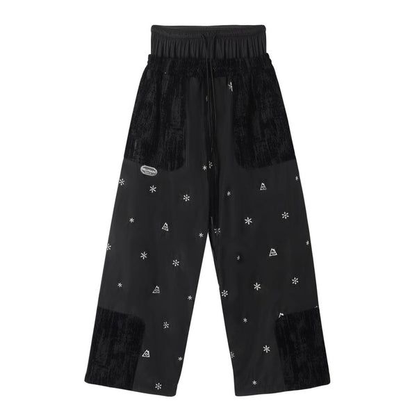HELLYSTUDIO Black Snow Fleece Pants - Unisex